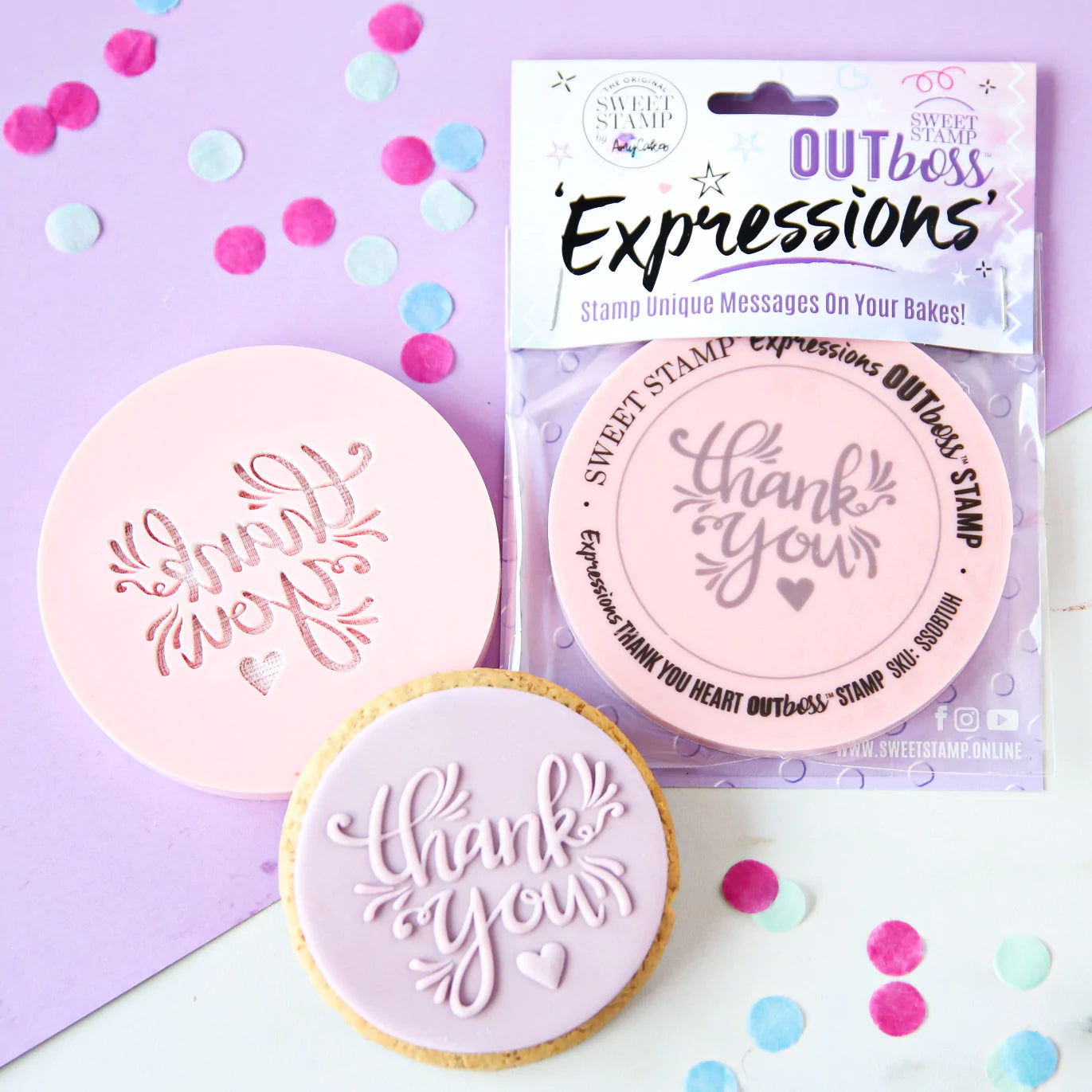 Sweet Stamp embosser thank you