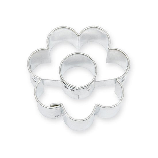 Pepperkakeform blomst med sirkel - 4 cm
