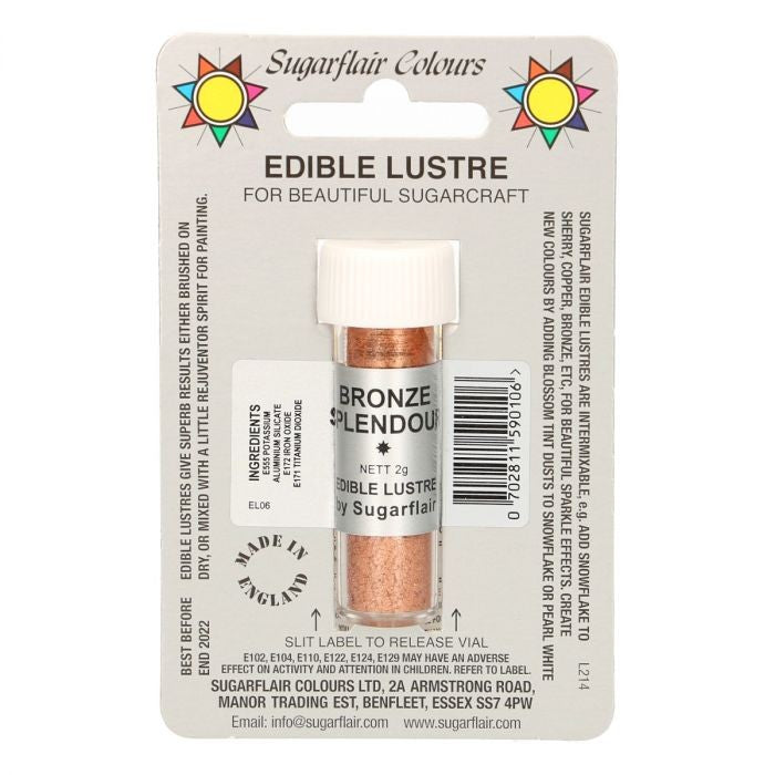 Sugarflair spiselig glitter Bronze Splendour, 2g
