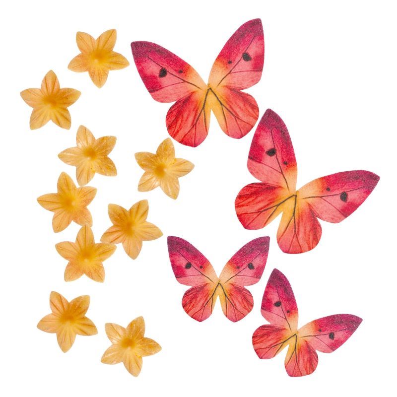 gule mini spiselige blomster mål