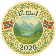 Kakebilde -17.mai 2026- Rund 20cm