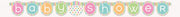 Pastell babyshower banner i papp