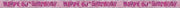 Banner, rosa metallic "60th", ca 3,6meter