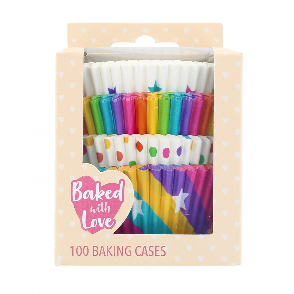 Baked with Love Muffinsformer -regnbuefarger- pk/100