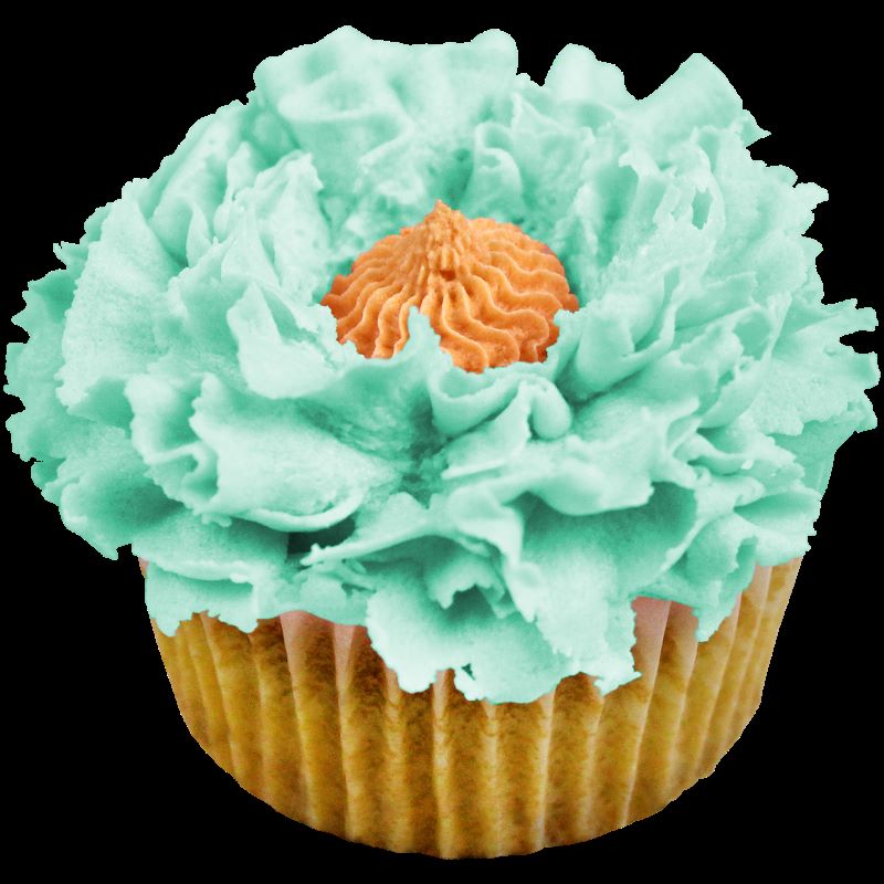 cupcake med smørkrem sprøytet med tipp fra PME