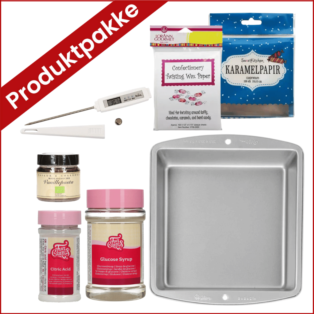 Produktpakke til karameller - stor (FORHÅNDSBESTILLING - SENDES I LØPET AV UKE 49)