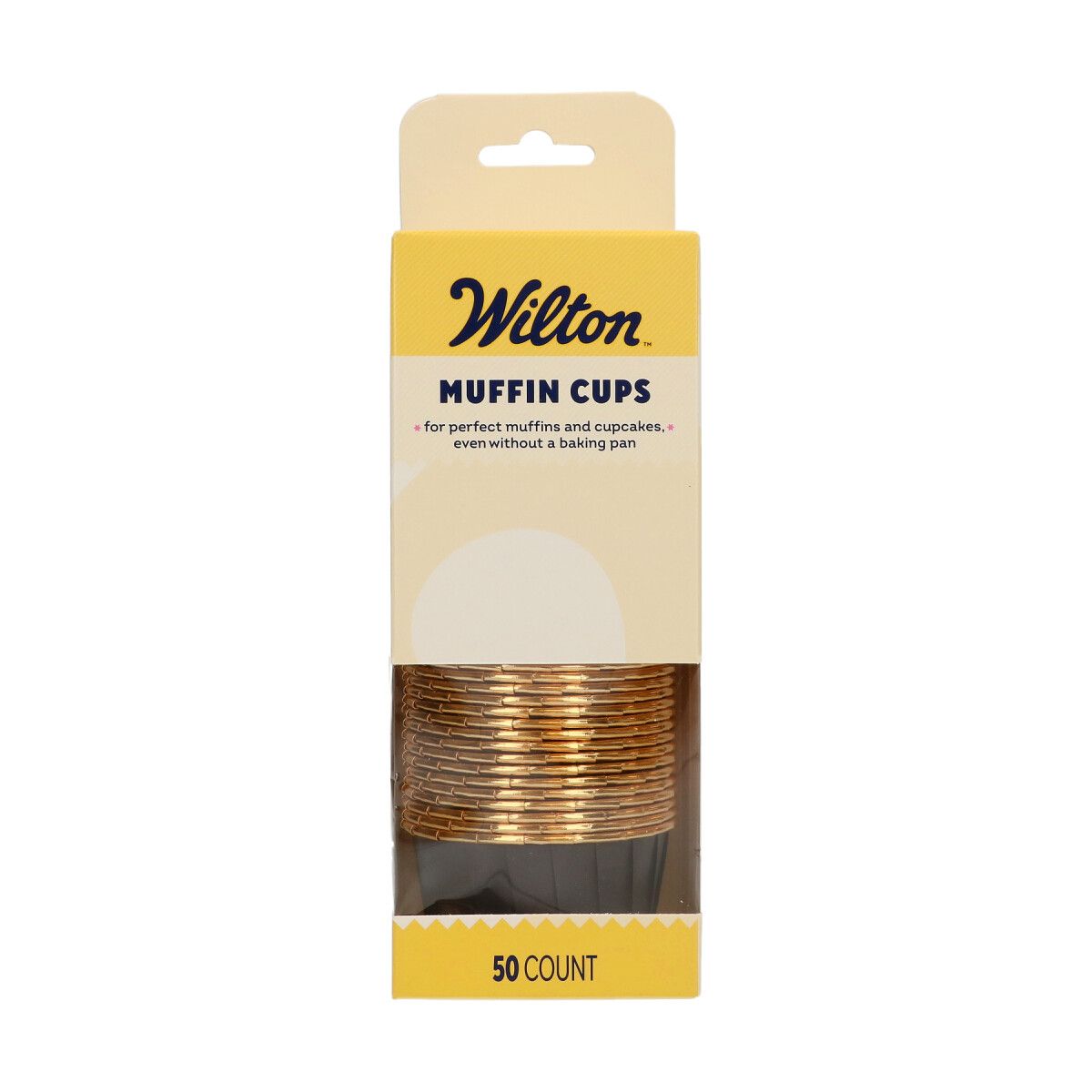 Wilton nut cups muffinsformer i svart med gullkant, pakke med 50 stk