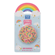 PME Strøssel -Sprinkle Charms- -Mini Rainbows- Flerfarget, 11×16mm, 25g  Gi bakverkene dine et magisk preg!  PME Mini Rainbow Sprinkle Charms  er store, fargerike regnbue-dekorasjoner som er skapt for å gi kaker, cupcakes og desserter en umiddelbar profesjonell finish. Dette er ikke bare vanlig strøssel; det er iøynefallende "charms" som tilfører karakter og glede til enhver søt godbit på sekunder