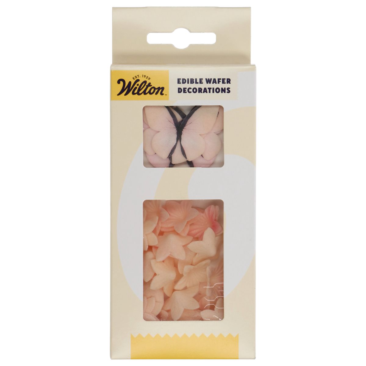 Wilton Spiselig kakepynt - Blomster og sommerfugl - Ombre Pink pk/30  Dekorér kaker, cupcakes og andre bakverk med denne flotte miksen av spiselige blomster og sommerfugler fra Wilton. Settet inneholder 30 dekorasjoner i myke ombre rosatoner. Alt er ferdig utskåret og klart til bruk rett fra pakken. 
 De fine rosa nyansene gir en romantisk og delikat effekt som passer til dåp, bursdag, bryllup og 