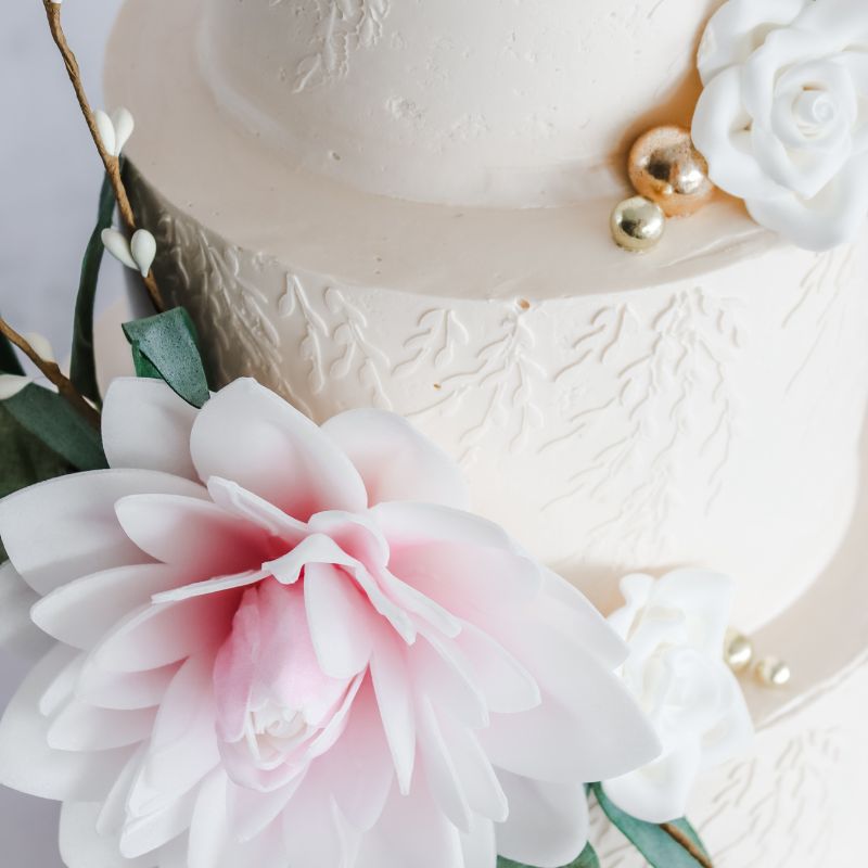 Spiselig Kakepynt Stor Dahlia-Rosa- 12,5cm