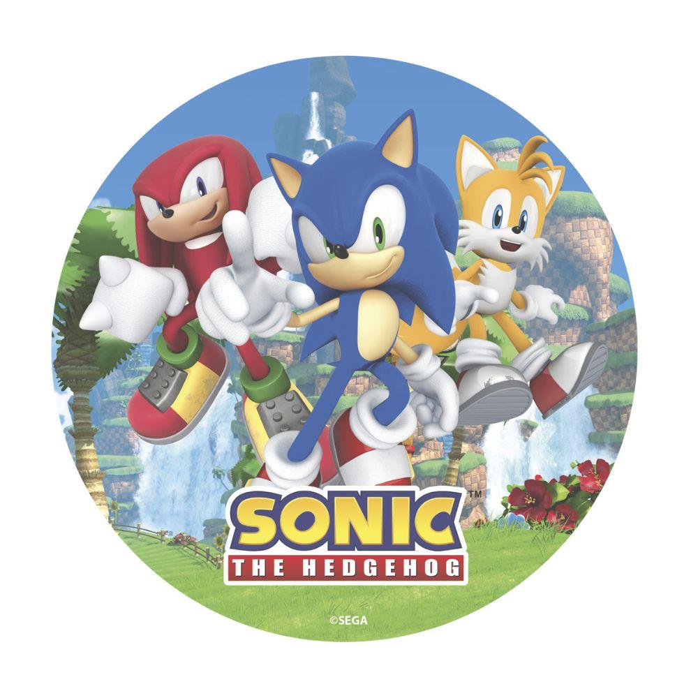 Sonic the Hedgehog kakebilde i wafer, 20 cm