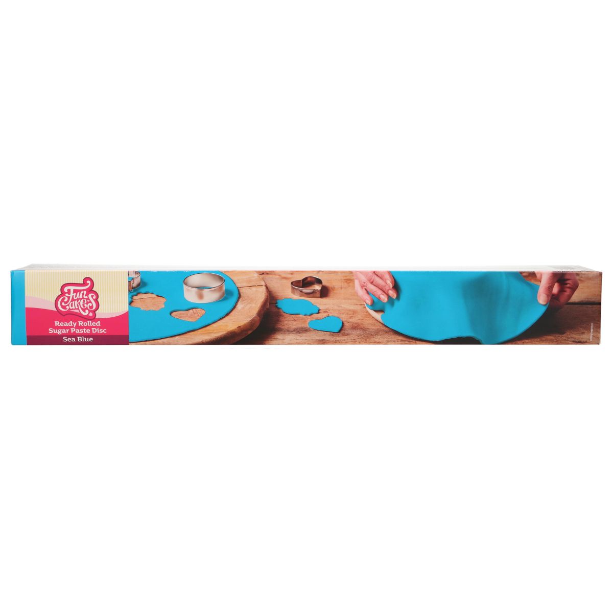 FunCakes Sukkerpasta-lokk -Sea Blue-, Havblå, 430g <div class="ml-10 flex flex-col gap-2">
<div class="flex flex-col gap-4">
<div class="prose prose-sm max-w-none overflow-x-auto prose-pre:p-0">
 FunCakes ferdigutrullet sukkerpasta-lokk i fargen Sea Blue (Havblå) er den ultimate snarveien til en profesjonell kakefinish. Dette forhåndskjevlede fondant-lokket eliminerer behovet for tung knaing og me