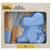 Wilton bakesett silikonform dino med 3 deler i blå farge