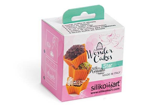 Silikomart Muffinsformer i silikon -Stjerne- pk/6