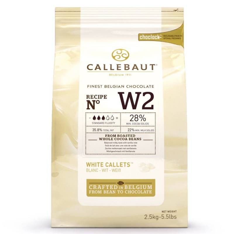 Callebaut hvit sjokolade - 2,5kg