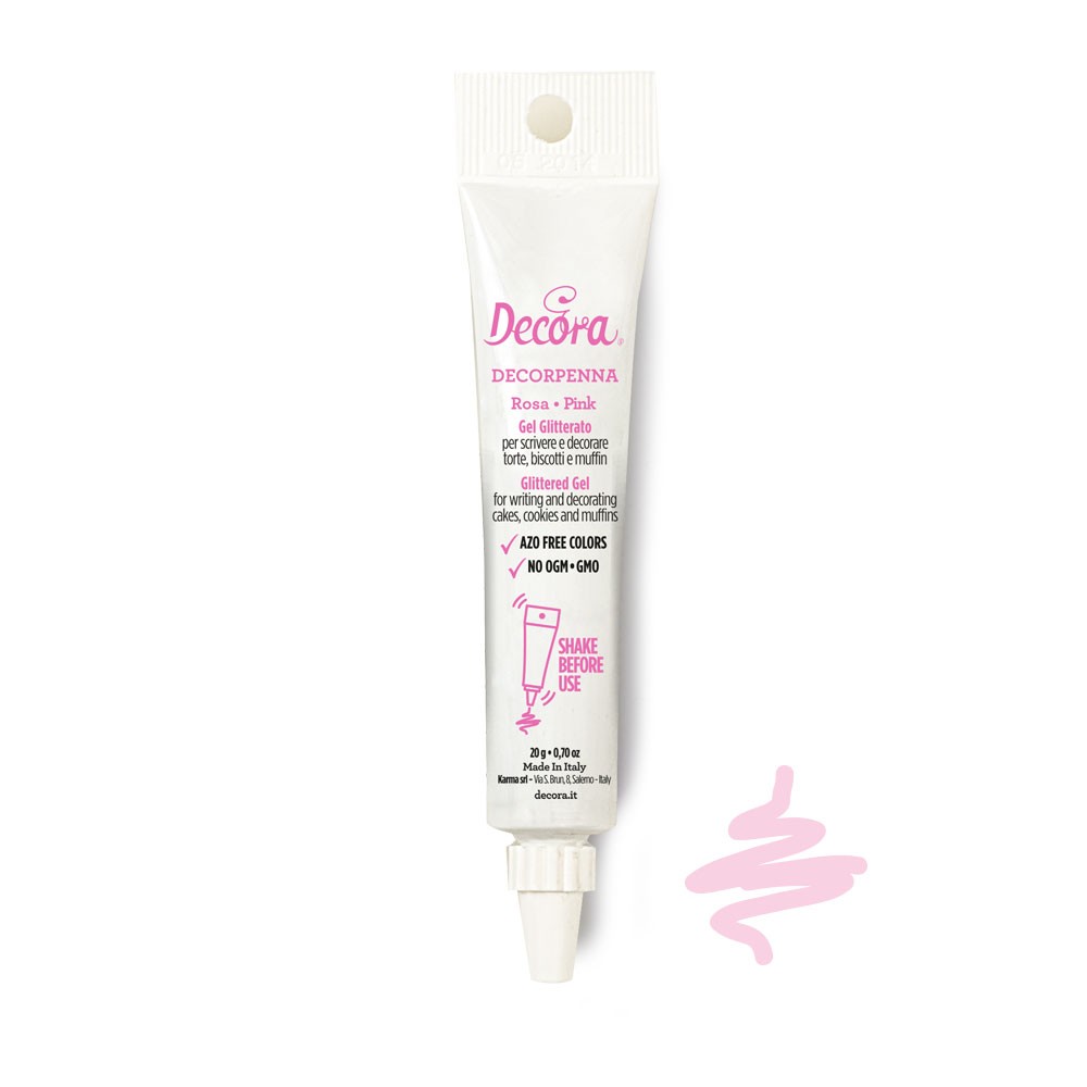 Decora pyntegele, glitter -Rosa- 20g