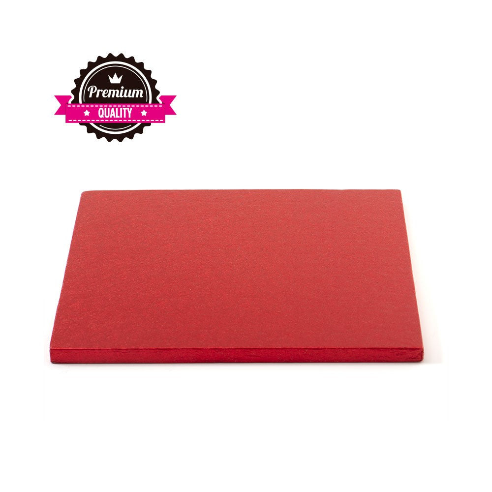 Kake Drum Kvadrat Rød 30cm