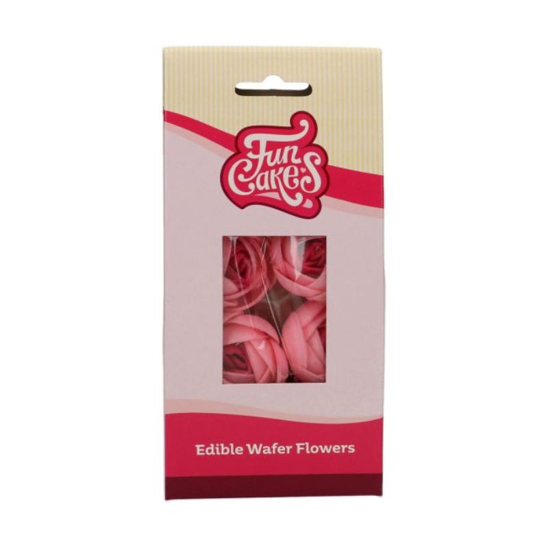 FunCakes Spiselig kakepynt i wafer -Roser- pk/6