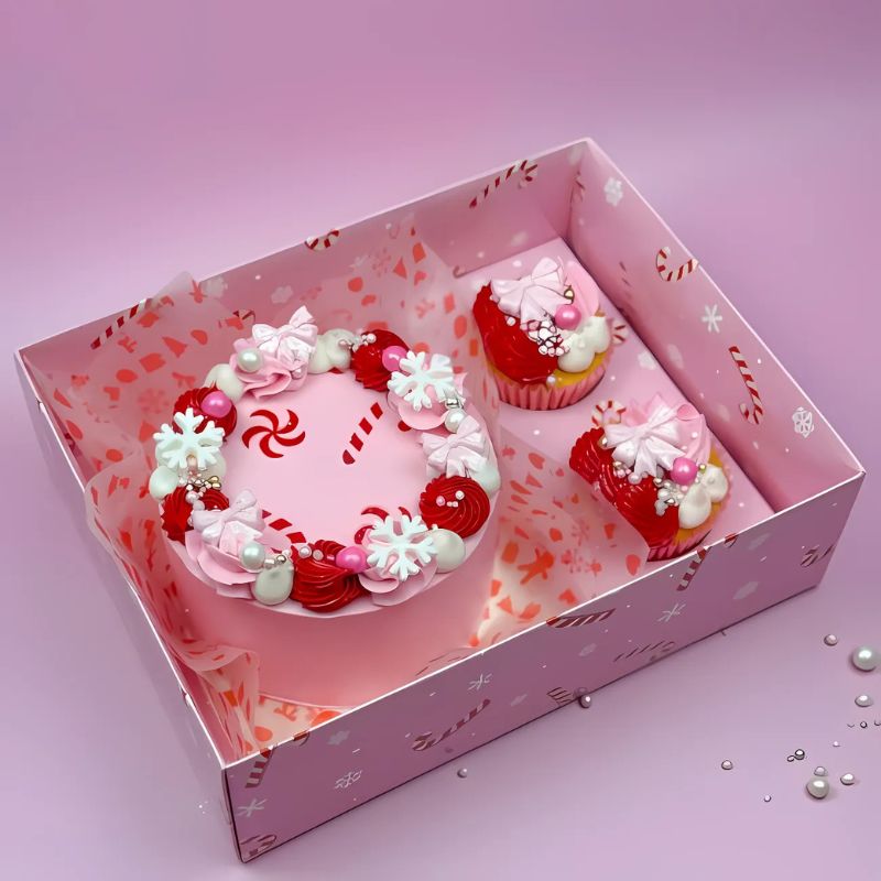 Cupcake- og godteeske til Jul -Candy Canes-, pk/2