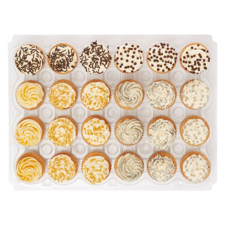 PME boks til cupcakes i plast, 3 pk – 24 Cupcakes