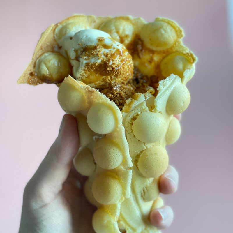 Bubble waffle jern