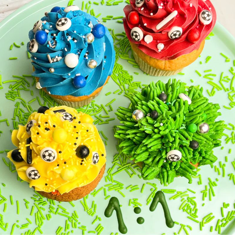 Fotball kakestrø happy sprinkles