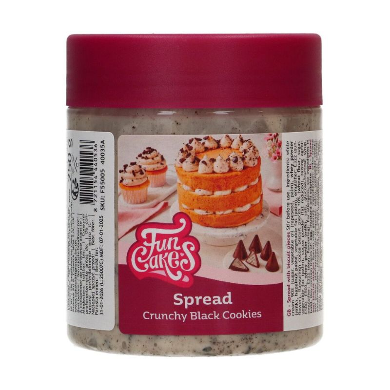 FunCakes sjokoladekrem crunchy black cookies