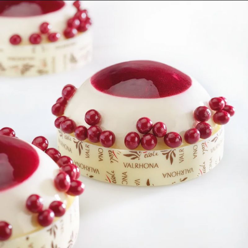 Valrhona Knasende perler -Bringebær- 1kg