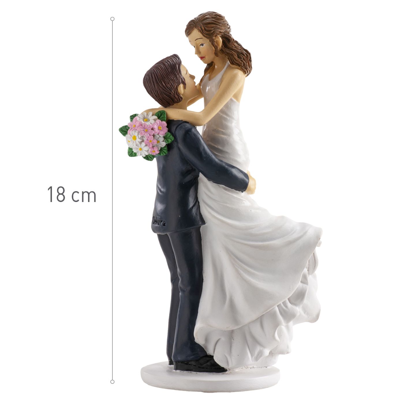 Kaketopp til bryllup -Brud i armene- 18cm