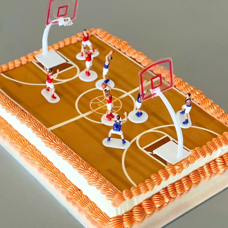 Kakebilde Basketballkake langpanne