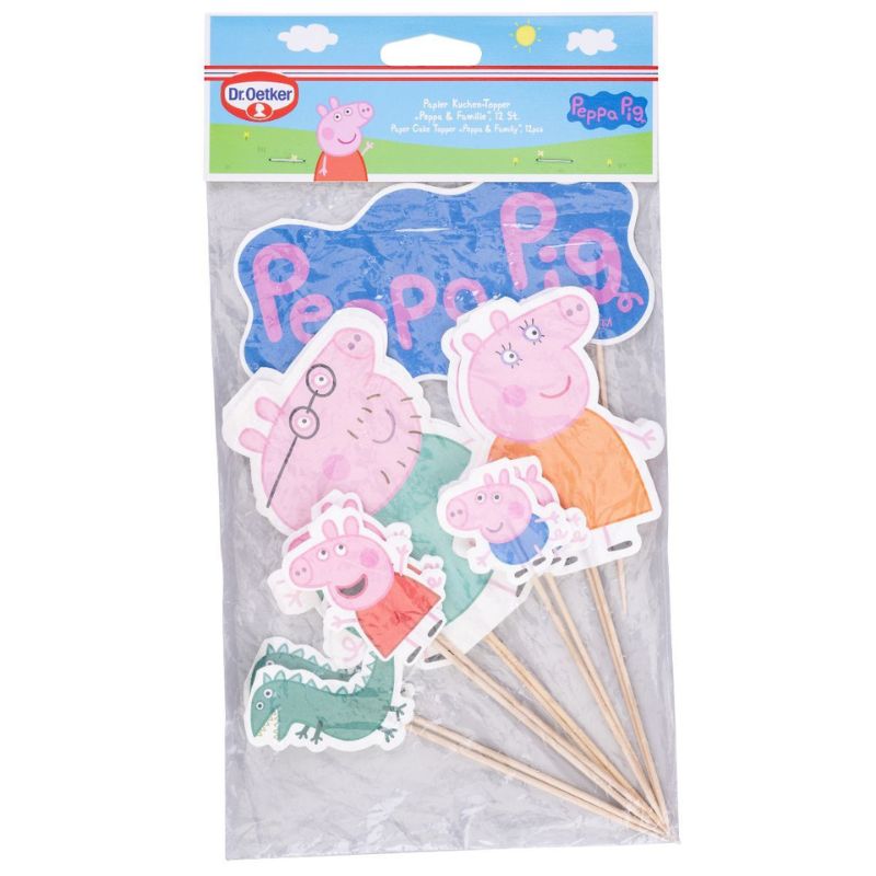 Kaketopper - Peppa Gris sett/12