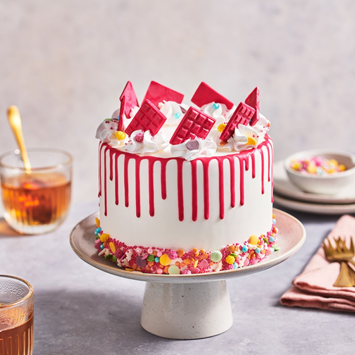 FunCakes Cake Drip -Mørk rosa- 180g