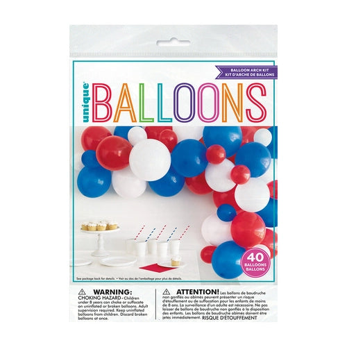 Ballongbue rød hvit blå