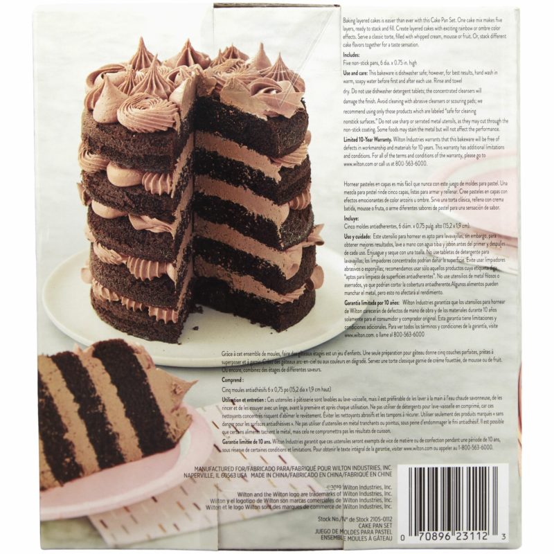 Wilton kakeform Flerlagskake Rund 15cm, 5 deler
