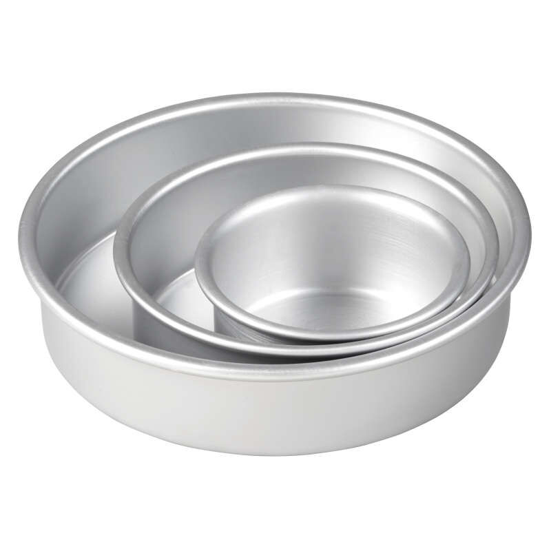 Wilton Runde kakeformer 10-20cm, sett/3