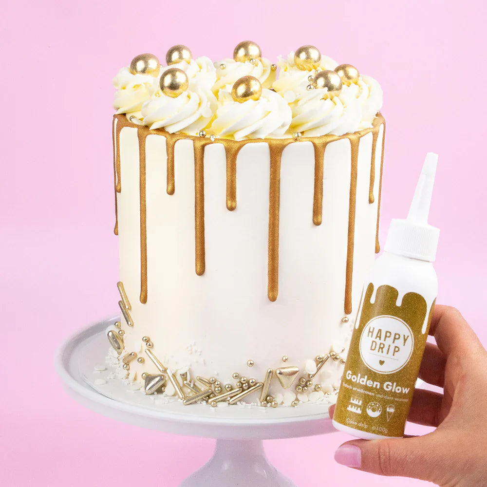 Happy Drip Sjokoladedrip -Glitrende gull- 100g