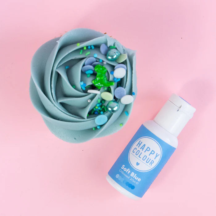 Lys blå oljebasert konditorfarge fra Happy Colour, 20ml (BF.08.04.2026)