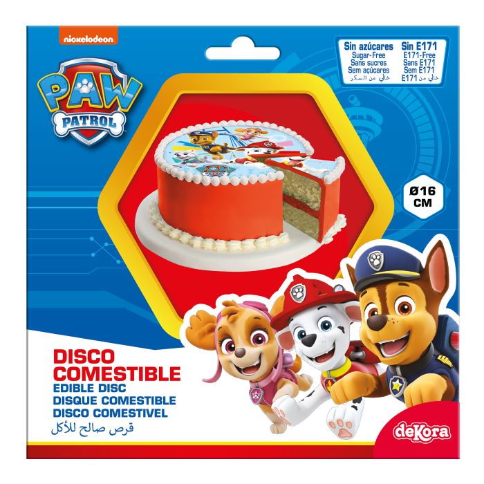 kakebilde dekora paw patrol sukkerfri eske