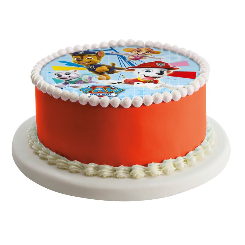 kakebilde dekora paw patrol sukkerfri på kake