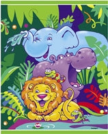 Godteposer "smiling safari" 8stk
