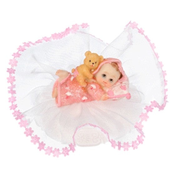 Kaketopp Babyjente med kosebamse -nr1