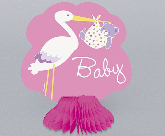Babyjente/stork bordddekor, 4 stk