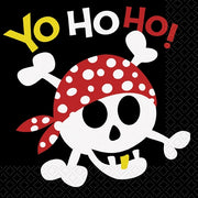 Pirate fun servietter, 16 stk, sammenbrettet::16,5x16,5cm