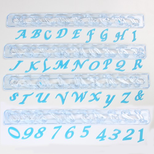 FMM Alfabet & Nummer Tappits Storbokstaver SCRIPT Italic