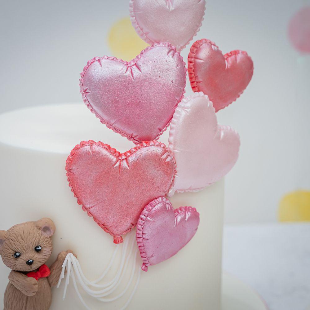 mold hjerteballonger fondant