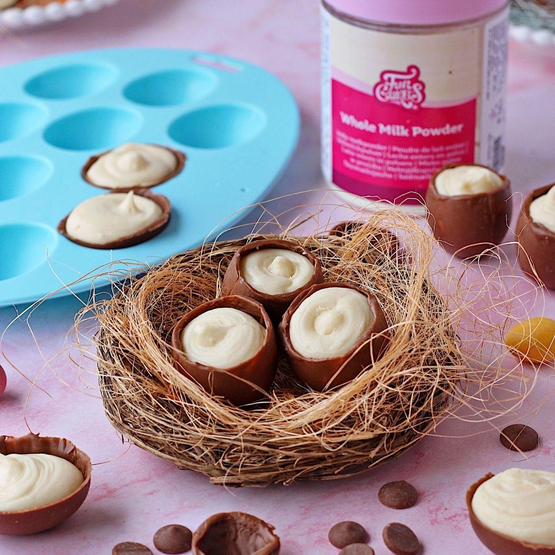 påskeegg med melkekrem