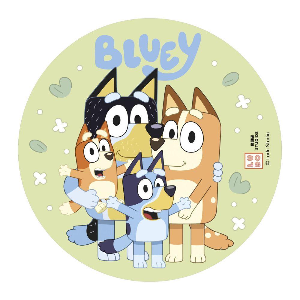 Spiselig kakebilde bluey & bingo, rundt 20cm