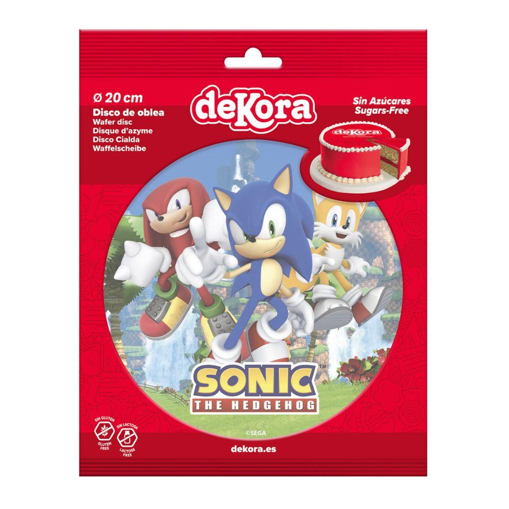 Sonic, Tails og Knuckles på wafer kakebilde 20 cm