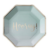 Papptallerken -Mintgrønn Ombre Hooray- 23cm pk/8