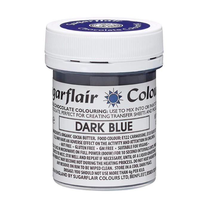 Sugarflair sjokoladefarge -Mørk blå- 35g